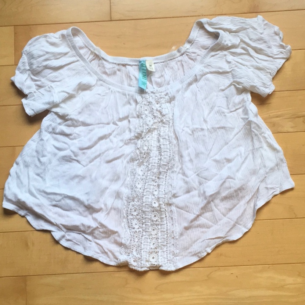 Flowy off the shoulder crop top